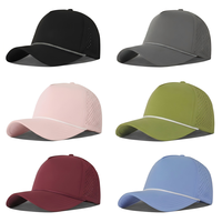 Gorra de Béisbol Impermeable Personalizada de Fábrica OEM, Gorra Deportiva Trucker con Parte Trasera Perforada con Corte Láser