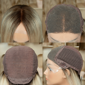 12A Grade Cheveux Bruts Les Plus Populaires <span class=keywords><strong>Blond</strong></span> Cendré Faits Saillants Couleur Cheveux Européens Très Plat Suisse Lace Top Perruque Juive Perruques Casher - Product Image 4