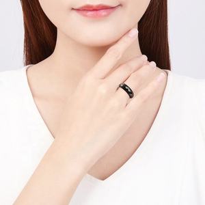 natural Jadeite Black Jadeite <b>jade</b> <b>ring</b> UNISEX black green Chinese style Fashion Simplicity classic original design Gift JZ02 - Product Image 4