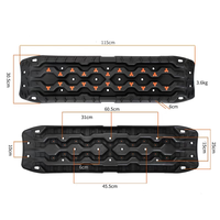 Tapis antidérapant pour roue de voiture 4WD Véhicule Auto Snow Mud Sand Recovery Tracks With Orange Metal Studs Sand Ladder Traction Rescue