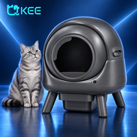 Litière Intelligente pour Chat avec Application, Toilette Entièrement Automatique pour Animaux, Grande Taille, Anti-Éclaboussures, Fermée, Fond Antiadhésif pour Chats
