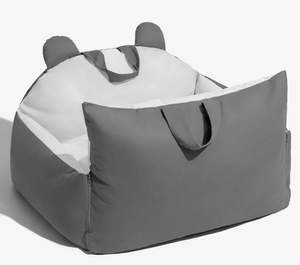 Bonita cama gris impermeable de lujo para mascotas con funda lavable extraíble, cama de Viaje de invierno para perros, cama con clavijas para exteriores para asiento de coche - Product Image 4