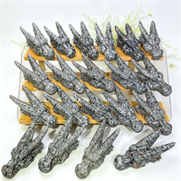 Offre Spéciale : Tête de Dragon en Yooperlite – Sculpture en Cristal Luminescente UV, Pierre Minérale pour Décoration Maison/Bureau, Artisanat Artistique, Cadeau Idéal pour la Revente