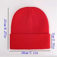 Bonnet en tricot uni multicolore à revers en acrylique pour l'hiver, logo personnalisé, vente en gros, 24 couleurs