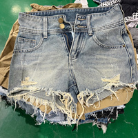 Jeans usagés en gros, shorts en jean de seconde main en balles pour revendeurs, balles de vêtements vintage, vêtements usagés pour femmes, vente chaude