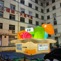 Installation gonflable sur le thème de la ville, personnalisée et haut de gamme, gonflable publicitaire durable pour l'image de marque urbaine