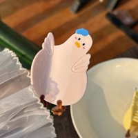 Pince à cheveux YJL en acétate en forme de poussin mignon et dodu, pinces à cheveux amusantes en forme d'animaux de dessin animé, accessoires capillaires quotidiens tendance pour filles, vente en gros