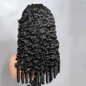 HQ Mixed Proc Discount Natural Color 99j Raw Vietnamese <b>Hair</b> 13x4 <b>Lace</b> <b>Front</b> <b>Human</b> <b>Hair</b> <b>Wig</b> 180% D Burmese Curly Glueless <b>Wig</b> - Product Image 2