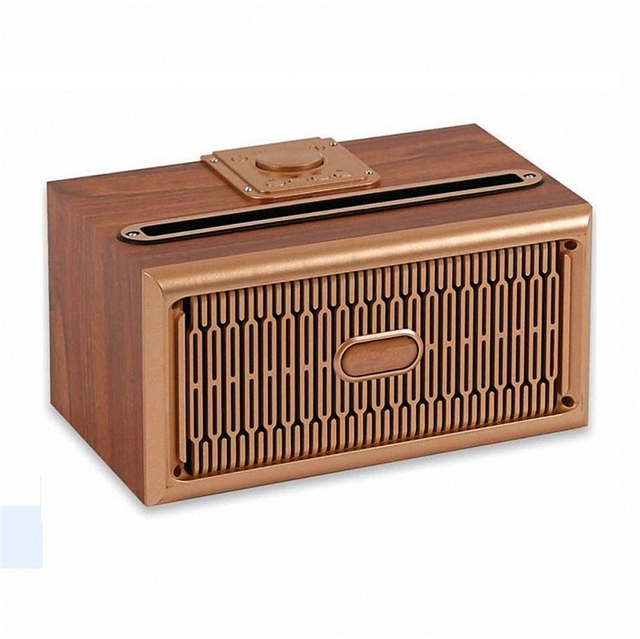 Wooden Stereo Blue Tooth Speaker 20W with Dock Function