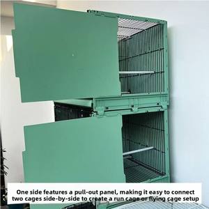 Profesyonel tedarikçi katlanabilir istiflenebilir güvercin papağan kanarya Lovebird için üreme kafesi Metal tel kuş kafesi - Product Image 4