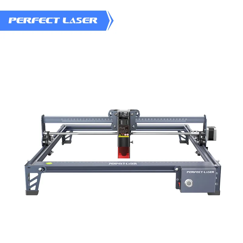 Perfecte Laser Hoge Nauwkeurigheid Groot Gebied Acryl Mok Tuimelaar Bamboe Leer Solar Diy Desktop Mini Laser Graveermachine