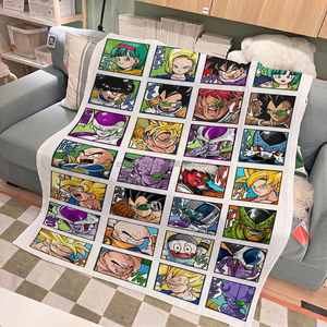 Plaid en flanelle personnalisé OEM en gros avec logo <span class=keywords><strong>Manga</strong></span>, plaid douillet en microfibre toutes saisons pour canapé, faible MOQ - Product Image 3