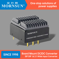 Convertisseurs de montage sur carte Mornsun DC/DC à large plage d'entrée SIP DIP 3W 6W 10W 15W 20W 30W 40W 50W 3.3V 5V 9V 12V 15V 24V Convertisseurs DC/DC