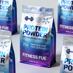 Bolsa de Embalaje para Proteína de Suero con Logotipo Personalizado, 250g 500g, Bolsa Desechable con Sellado Térmico para Proteína <span class=keywords><strong>en</strong></span> <span class=keywords><strong>Polvo</strong></span>, Empaque Individual, Bolsa de Fondo Plano - Product Image 3