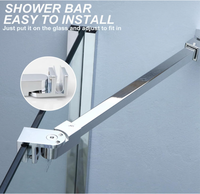 40cm 100cm Barre de support de porte de douche réglable en acier inoxydable 304