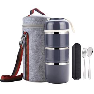 2022 New Sale Amazon Hot Sale Insulation Food Container Leakproof Tiffin Japanese Bento Box Stackable Lunch Box Set