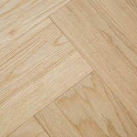 Parquet en bois de chêne blanc massif certifié ENF et personnalisé à motifs à chevrons Plancher en bois d'ingénierie étanche à l'humidité