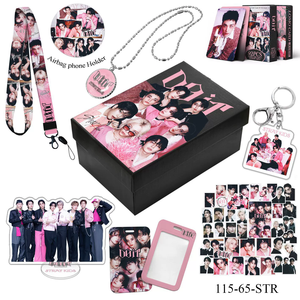 Wholesale 8pcs/set Stationery Set Acrylic Kpop Standee Sticker Photocard Keychain Lanyard Set Stray Kids DO IT Gift Box