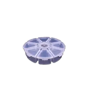 Stackable round medicine plastic PP transparent small tablet box