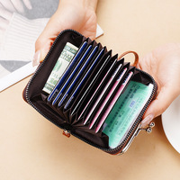 Dompet Wanita Kecil Multifungsi Grosir, Dompet Koin Wanita Bahan Kulit PU, Tempat Kartu, Penjepit Uang Mini Modis
