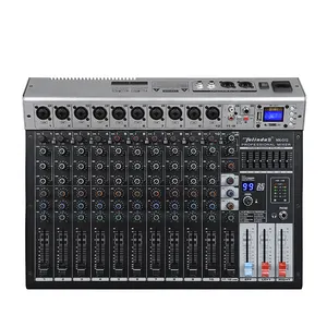 12 CH Professional Audio Mixer with 48V Power for Conference Room and KTV Room Stage Performance