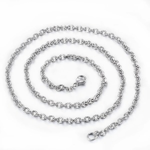 Elegante Collar para Mujer, Cadena de Acero Inoxidable de 2mm 3mm 4mm, Hermosos Eslabones Metálicos, Joyería DIY Personalizada para Colgante - Product Image 4