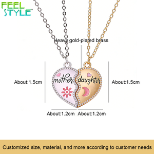 Mini Collar con Corazón <span class=keywords><strong>de</strong></span> Zirconia 5A, Acero Inoxidable 316L, Grabado Personalizado, Temática <span class=keywords><strong>de</strong></span> <span class=keywords><strong>Amor</strong></span>, Chapado en Plata y Oro PVD, Regalo - Product Image 4