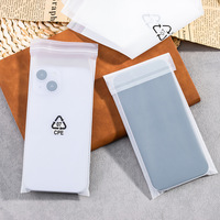 Sacs en plastique CPE mats autocollants, sacs en polyéthylène CPE givrés anti-rayures pour l'emballage d'accessoires électroniques/téléphoniques