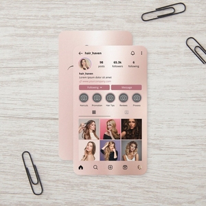 Custom Embossing Thank You Card for E-commerce Small Business Instagram Hair Salon Photo Grid QR <strong>Code</strong> Business Thank You Cards - Product Image 5