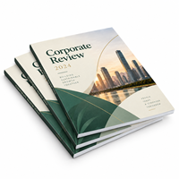 Impression personnalisée de rapports annuels, livres financiers d'entreprise reliés par thermocollage pour les entreprises, les agences et les actionnaires