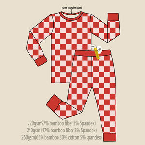 रूइडियन कस्टम थोक वैलेंटाइन के दिन बच्चों के कपड़ों ने लड़कियों को बांस फाइबर की लंबी आस्तीन वाले मूव्स 2-पीस सेट - Product Image 3