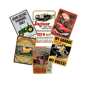 Vente Flash : Panneaux de <span class=keywords><strong>Garage</strong></span> en Métal Imprimés, Plaque Vintage 20 x 30 cm, Décoration Murale Rétro pour <span class=keywords><strong>Garage</strong></span> - Product Image 1