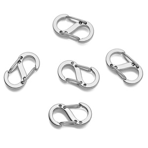 Boucle en acier inoxydable en forme de S, fermoir à dégagement rapide en forme d'8 pour bijoux, sacs, accessoires de bricolage, couleur or et argent - Product Image 4