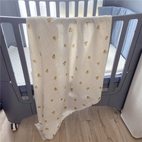Couverture en mousseline de coton pour nouveau-né, accessoires pour bébé, motif de dessin animé, douce, toute saison, enveloppe pour bébé