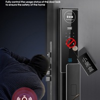 Kunci Pintu Pintar Biometrik Sidik Jari Pengenal Wajah 3D Harga Pabrik Glomarket Tuya WiFi Digital Tahan Air untuk Pintu Kayu