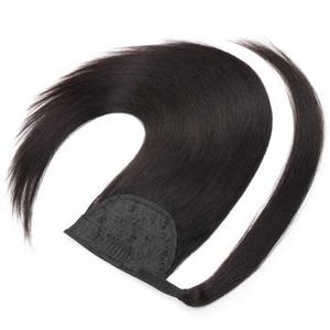 Extensión de cola de caballo recta, cola de caballo negra <span class=keywords><strong>Natural</strong></span>, pieza de <span class=keywords><strong>cabello</strong></span>, extensiones de <span class=keywords><strong>cabello</strong></span> de cola de caballo, postizos para mujeres - Product Image 2