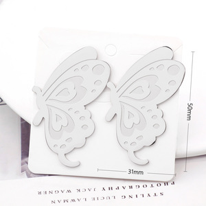 Tùy Chỉnh 18K vàng PVD Cá sấu bông tai <span class=keywords><strong>50mm</strong></span> cá sấu Hoop đinh tán với kim cương lấy cảm hứng từ thiết kế thép không gỉ đồ trang sức cưới - Product Image 3