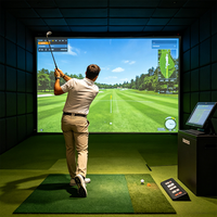 Tente de simulation de golf gonflable portable en PVC, hermétique, pour l'extérieur, enclos de golf gonflable pour l'intérieur et l'extérieur