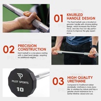 Pilot Sports Home gym poids libre Power lifting Training CPU fixe droit et curl barbell set multigrip barbell