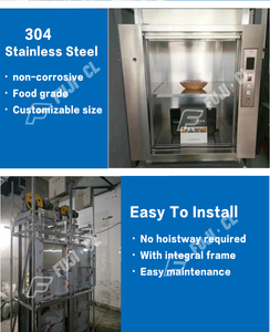 מודרני חשמלי 2-stop <span class=keywords><strong>dumbwaiter</strong></span> עם 150 ק "ג קיבולת ac כונן אקסטזה מטבח דירה - Product Image 6