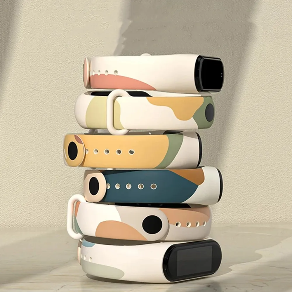 Sport Wrist Color TPU Silicone Replacement Morandi Bracelet for Xiaomi Mi Smart Band 6 5 4 3 Strap