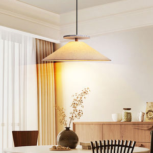 Lámpara colgante vintage inspirada en la dinastía Song: Pantalla de papel Xuan hecha a mano de métodos antiguos para iluminación interior - Product Image 3