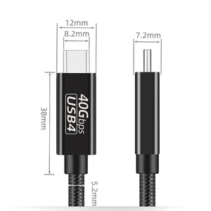Câble USB 4 2M 240W <span class=keywords><strong>Super</strong></span> Fast Charge PD E-mark 40Gbps 8K/60Hz Thunderbolt3/4 pour Macbook iPad USB Type C Charger Data <span class=keywords><strong>Cable</strong></span> - Product Image 4