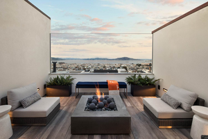 Mesa de fuego rústica de acero Corten a propano, brasero de gas para exteriores, chimenea, hoguera sin humo para playa - Product Image 3