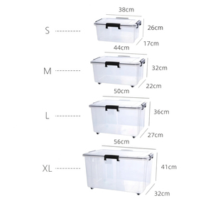 Không Thấm Nước Ngoài Trời Lưu Trữ Nhựa Container Stackable Lưu Trữ Thùng Kín Nhựa PP Hộp Lưu Trữ Cho Quần Áo Tổ Chức - Product Image 3