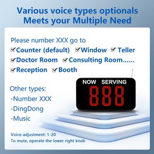 Sistema Inalámbrico de Gestión de Colas con Máquina de Numeración, 1 Pantalla de Servicio Actual, 2 Botones Siguiente, 1 Dispensador de Tickets para <span class=keywords><strong>Restaurante</strong></span> - Product Image 5