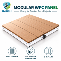 Revêtement de terrasse modulaire en WPC de qualité supérieure, imperméable, antidérapant, à l'aspect bois, pour la rénovation des jardins et des patios résidentiels