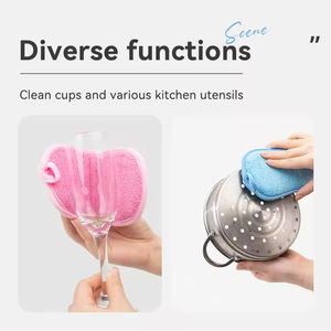 Effiziente, Doppelseitige Küchen-Scheuerschwämme aus Stahl-Mikrofaser für die Haushaltsreinigung, Mikrofaser-Spülschwämme direkt vom Hersteller - Product Image 4