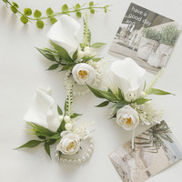 LO-1127 Corsage de mariage élégant blanc style Forêt pour Hôtesse, Cérémonien, Invités et Demoiselle d'honneur – Décoration de poignet