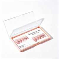 Boîtes de rangement pour faux ongles, ruban adhésif, présentoir pour ongles en acrylique, emballage double couche pour faux ongles